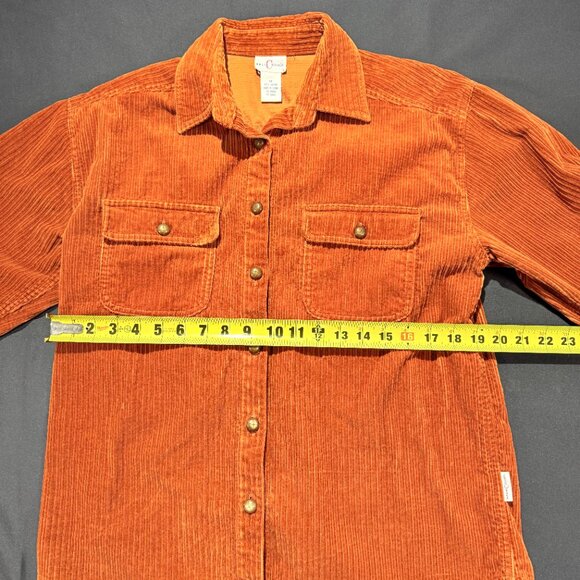 Dalia Casuals Women's Heavy Corduroy Shirt Medium Rust 100% Cotton Long Sleeve - Picture 6 of 8